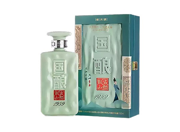 台州古越龙山黄酒回收国酿1959青玉只此青绿联名款二十年陈酿黄酒礼盒